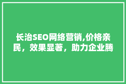 长治SEO网络营销,价格亲民，效果显著，助力企业腾飞