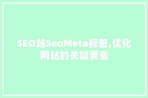 SEO站SeoMeta标签,优化网站的关键要素