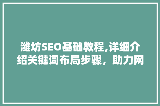 潍坊SEO基础教程,详细介绍关键词布局步骤，助力网站优化