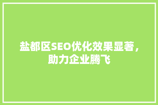 盐都区SEO优化效果显著，助力企业腾飞