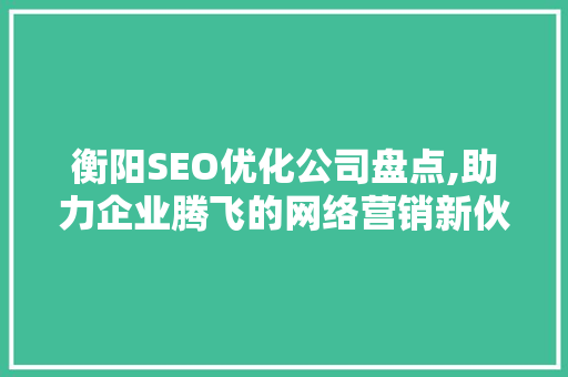 衡阳SEO优化公司盘点,助力企业腾飞的网络营销新伙伴