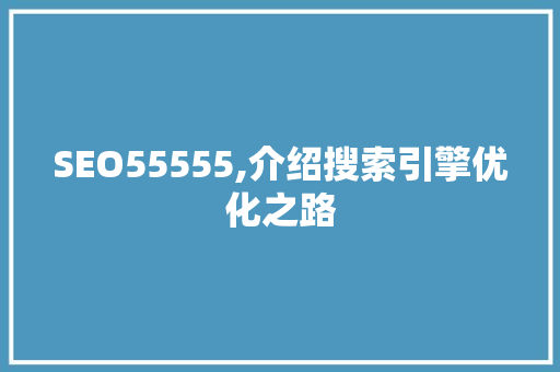 SEO55555,介绍搜索引擎优化之路