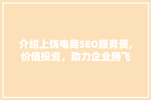 介绍上饶电商SEO服务费,价值投资，助力企业腾飞