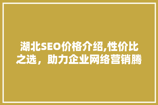 湖北SEO价格介绍,性价比之选，助力企业网络营销腾飞