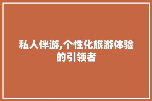 私人伴游,个性化旅游体验的引领者