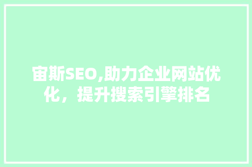 宙斯SEO,助力企业网站优化，提升搜索引擎排名