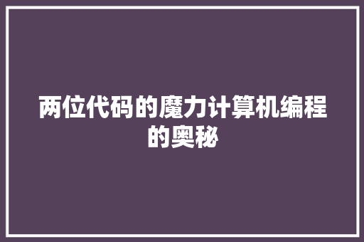 两位代码的魔力计算机编程的奥秘