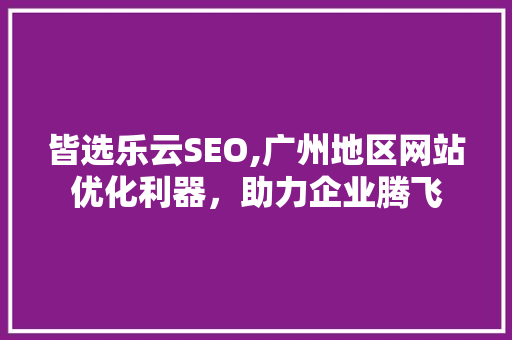 皆选乐云SEO,广州地区网站优化利器，助力企业腾飞