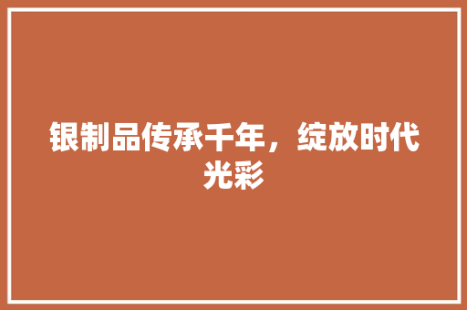 银制品传承千年，绽放时代光彩