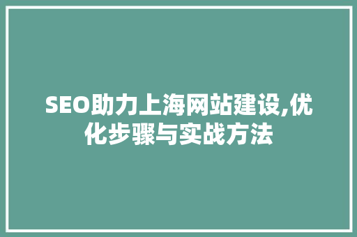 SEO助力上海网站建设,优化步骤与实战方法