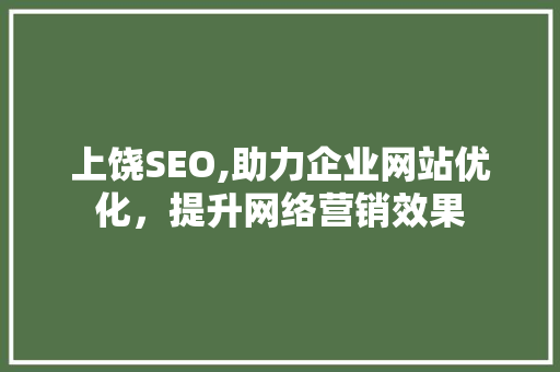 上饶SEO,助力企业网站优化，提升网络营销效果