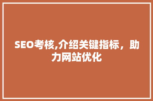 SEO考核,介绍关键指标，助力网站优化