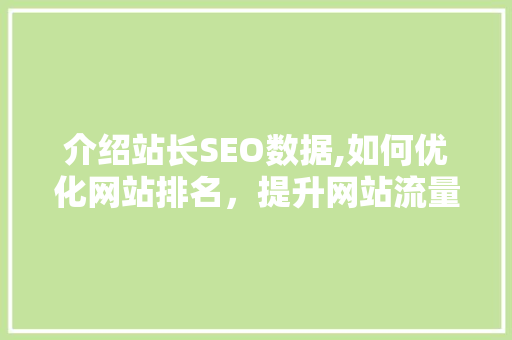 介绍站长SEO数据,如何优化网站排名，提升网站流量