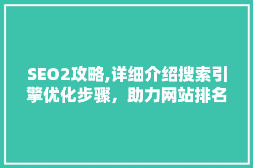 SEO2攻略,详细介绍搜索引擎优化步骤，助力网站排名提升