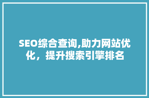 SEO综合查询,助力网站优化，提升搜索引擎排名