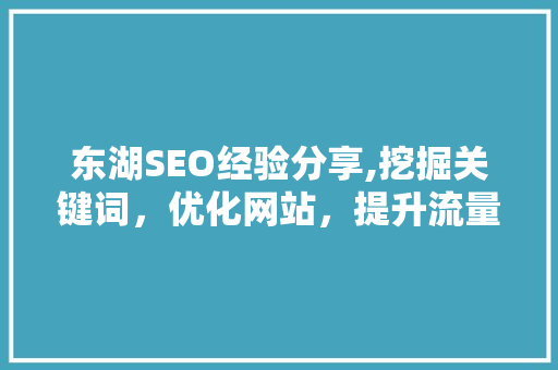 东湖SEO经验分享,挖掘关键词，优化网站，提升流量