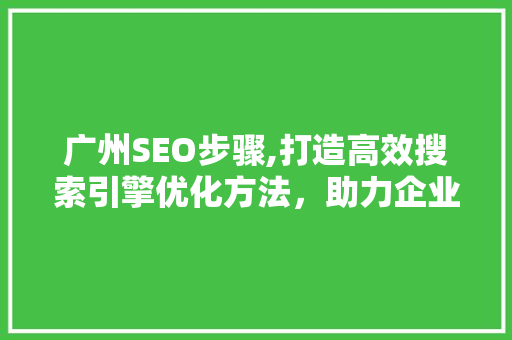 广州SEO步骤,打造高效搜索引擎优化方法，助力企业脱颖而出