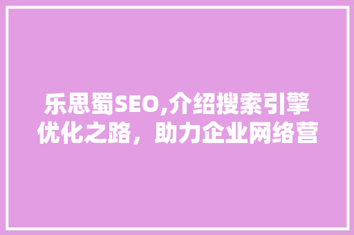 乐思蜀SEO,介绍搜索引擎优化之路，助力企业网络营销腾飞