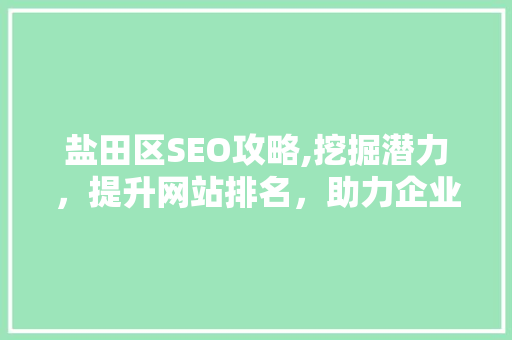 盐田区SEO攻略,挖掘潜力，提升网站排名，助力企业腾飞