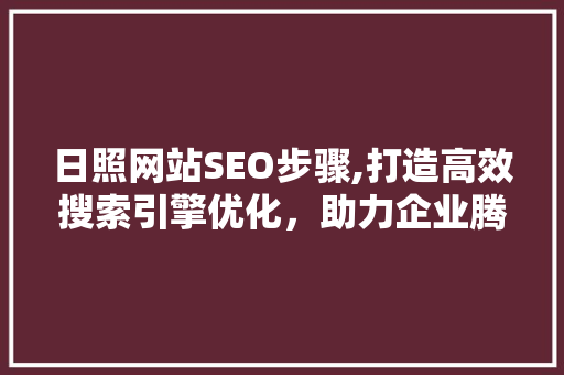日照网站SEO步骤,打造高效搜索引擎优化，助力企业腾飞