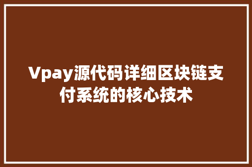 Vpay源代码详细区块链支付系统的核心技术