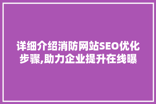 详细介绍消防网站SEO优化步骤,助力企业提升在线曝光度