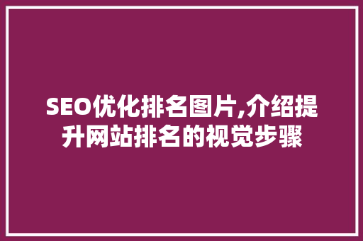 SEO优化排名图片,介绍提升网站排名的视觉步骤