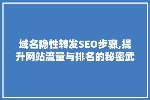 域名隐性转发SEO步骤,提升网站流量与排名的秘密武器