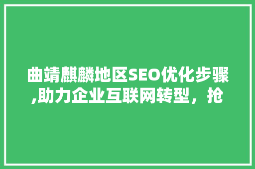 曲靖麒麟地区SEO优化步骤,助力企业互联网转型，抢占市场份额