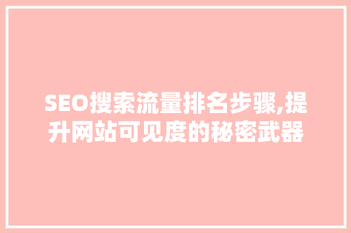 SEO搜索流量排名步骤,提升网站可见度的秘密武器