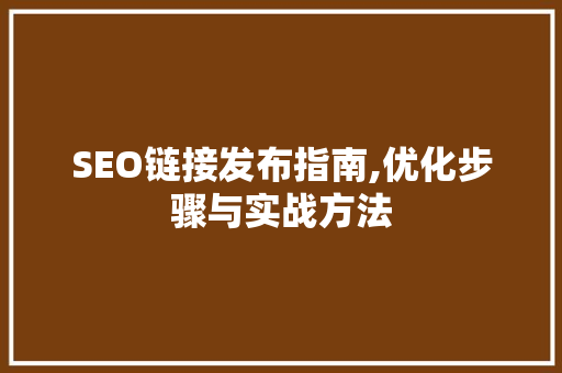 SEO链接发布指南,优化步骤与实战方法