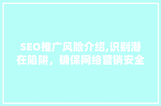 SEO推广风险介绍,识别潜在陷阱，确保网络营销安全