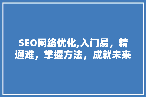 SEO网络优化,入门易，精通难，掌握方法，成就未来  第1张