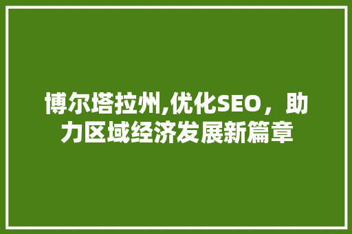 博尔塔拉州,优化SEO，助力区域经济发展新篇章