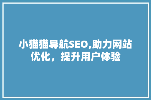 小猫猫导航SEO,助力网站优化，提升用户体验