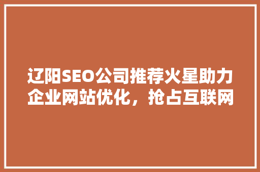 辽阳SEO公司推荐火星助力企业网站优化，抢占互联网市场先机