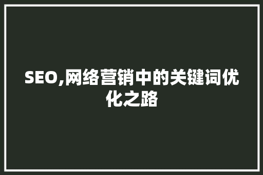 SEO,网络营销中的关键词优化之路