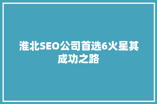 淮北SEO公司首选6火星其成功之路