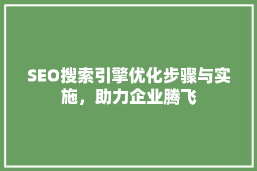 SEO搜索引擎优化步骤与实施，助力企业腾飞  第1张