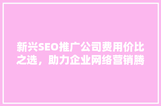 新兴SEO推广公司费用价比之选，助力企业网络营销腾飞