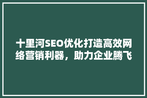十里河SEO优化打造高效网络营销利器，助力企业腾飞