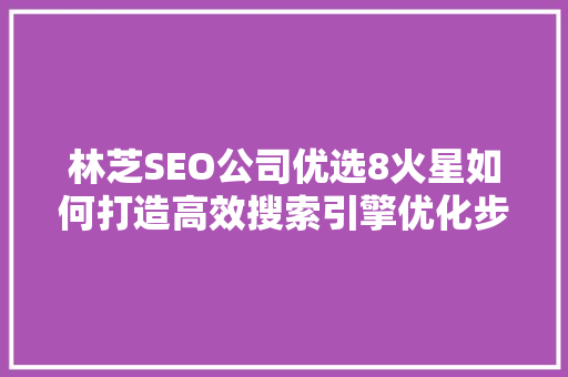 林芝SEO公司优选8火星如何打造高效搜索引擎优化步骤