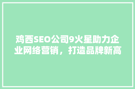 鸡西SEO公司9火星助力企业网络营销，打造品牌新高度