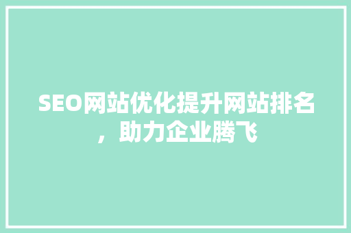 SEO网站优化提升网站排名，助力企业腾飞