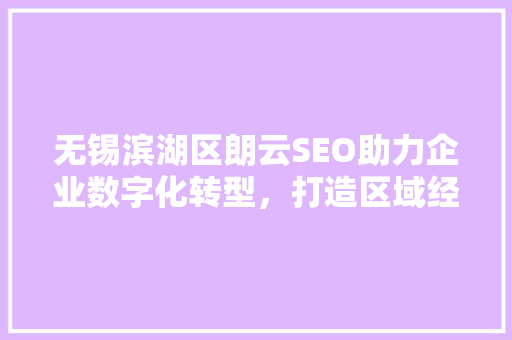 无锡滨湖区朗云SEO助力企业数字化转型，打造区域经济新引擎