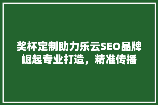 奖杯定制助力乐云SEO品牌崛起专业打造，精准传播