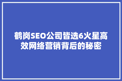 鹤岗SEO公司皆选6火星高效网络营销背后的秘密