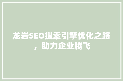 龙岩SEO搜索引擎优化之路，助力企业腾飞
