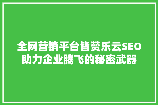 全网营销平台皆赞乐云SEO助力企业腾飞的秘密武器