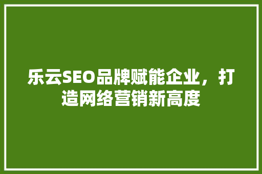 乐云SEO品牌赋能企业，打造网络营销新高度